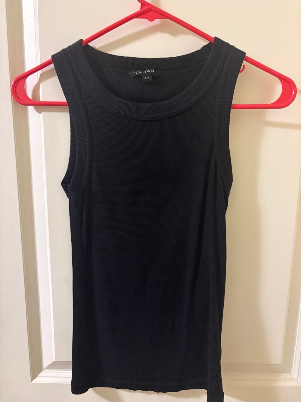 Tahari Black Rib-Knit Tank Top - Sleek Sleeveless Style